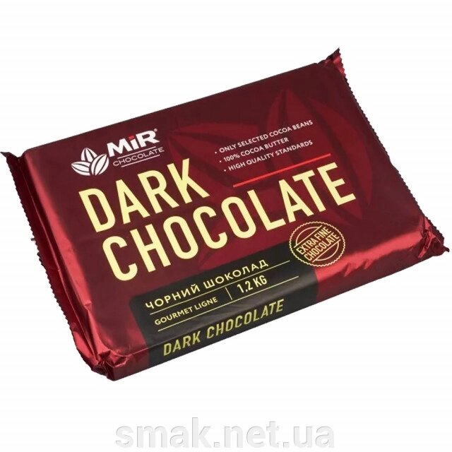 Шоколад чорний Mir chocolate 58, плитка 1,2 кг від компанії Інтернет магазин "СМАК" - фото 1
