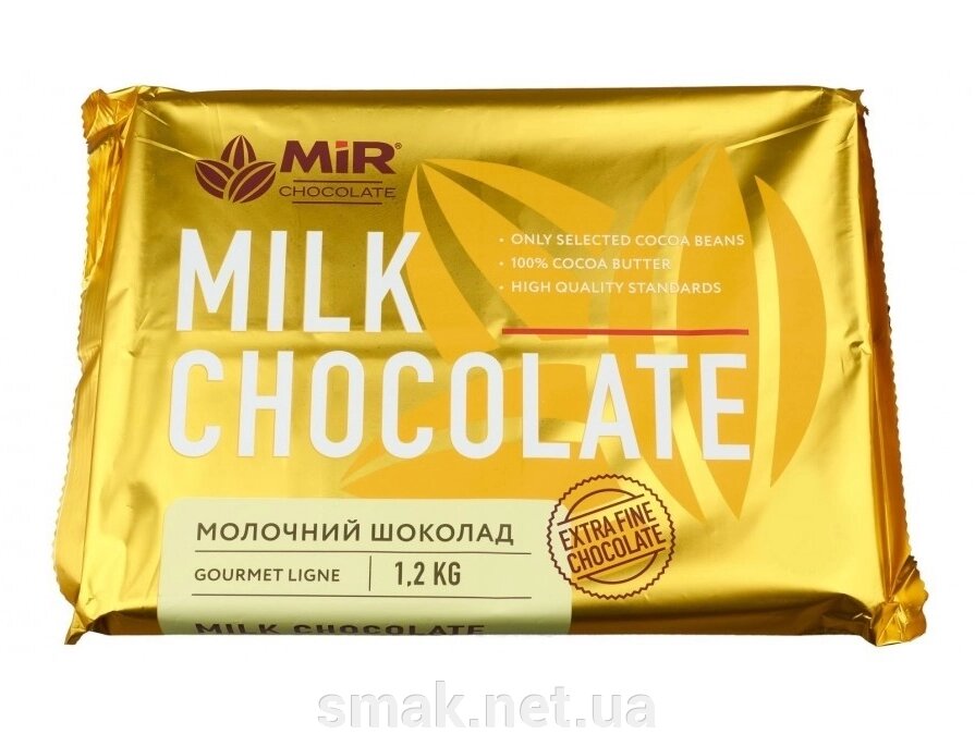 Шоколад молочний Mir chocolate 28, плитка 1,2 кг від компанії Інтернет магазин "СМАК" - фото 1