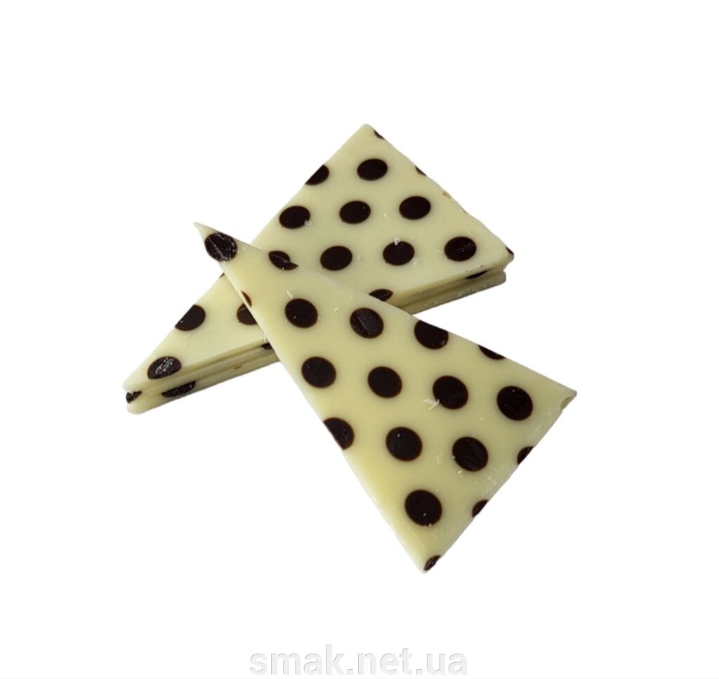 Шоколадні трикутники в горошок 50 г від компанії Інтернет магазин "СМАК" - фото 1