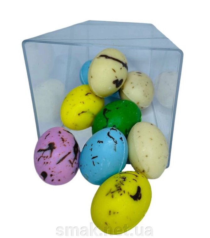 Шоколадні яйця різнокольорові (великі), 100 г від компанії Інтернет магазин "СМАК" - фото 1