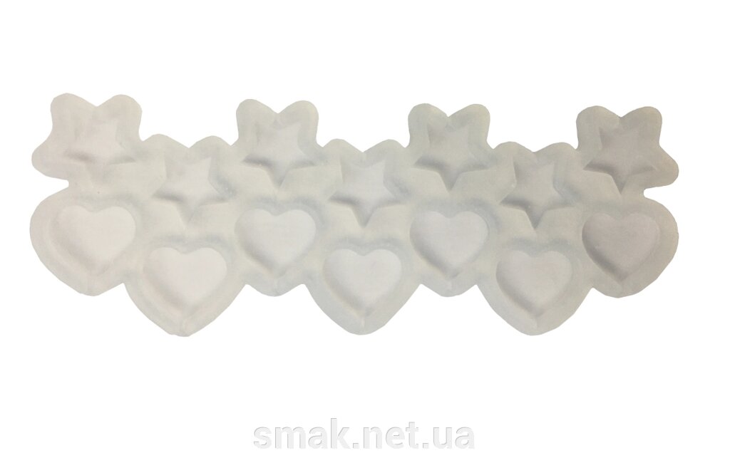 Силіконова цвіль для цукерки сердець і зірок від компанії Інтернет магазин "СМАК" - фото 1