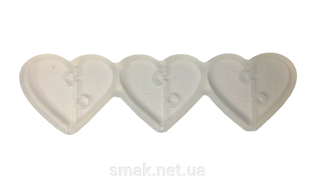 Силіконова цвіль для легованих головоломок сердець від компанії Інтернет магазин "СМАК" - фото 1