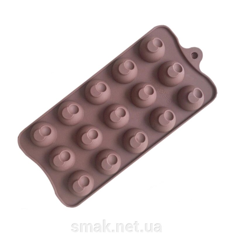 Силіконова форма для шоколаду Півмісяць на 15 шт. від компанії Інтернет магазин "СМАК" - фото 1