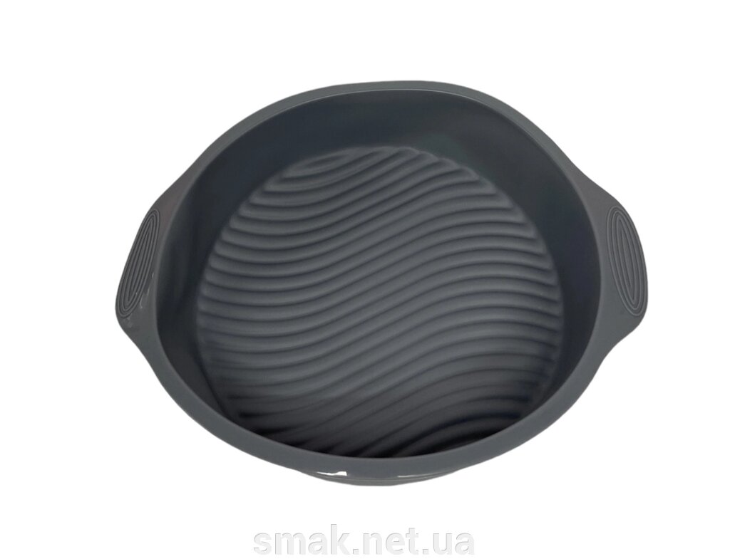 Силіконова форма кругла рифлена Сіра від компанії Інтернет магазин "СМАК" - фото 1