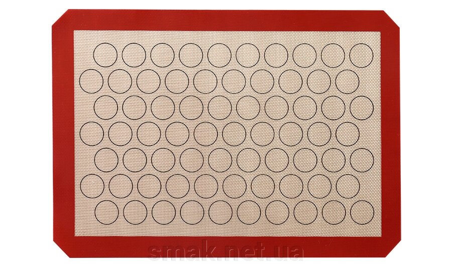 Силіконовий килимок 42 х 29.5 см з розміткою (гуртки 70 шт) від компанії Інтернет магазин "СМАК" - фото 1