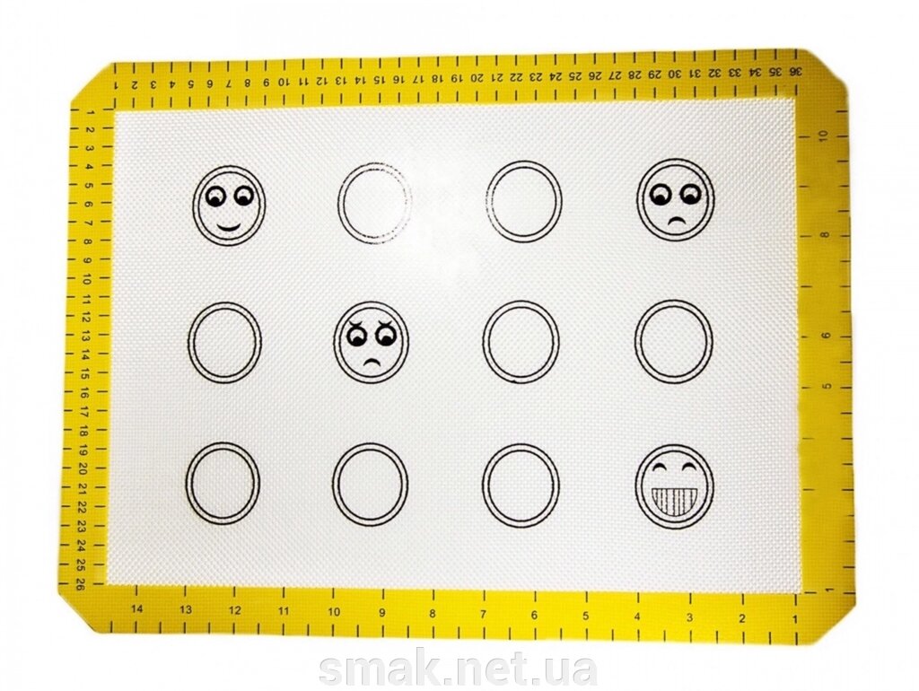 Силіконовий килимок розміткою для макаронс Смайл від компанії Інтернет магазин "СМАК" - фото 1