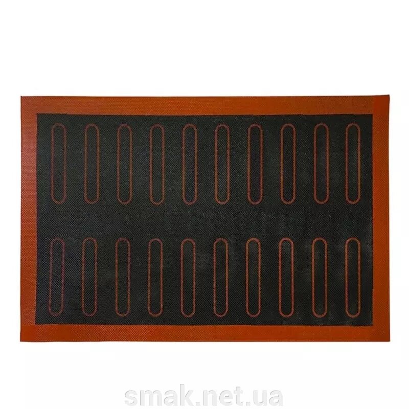 Силіконовий килимок з розміткою для еклерів темний 4060 см від компанії Інтернет магазин "СМАК" - фото 1