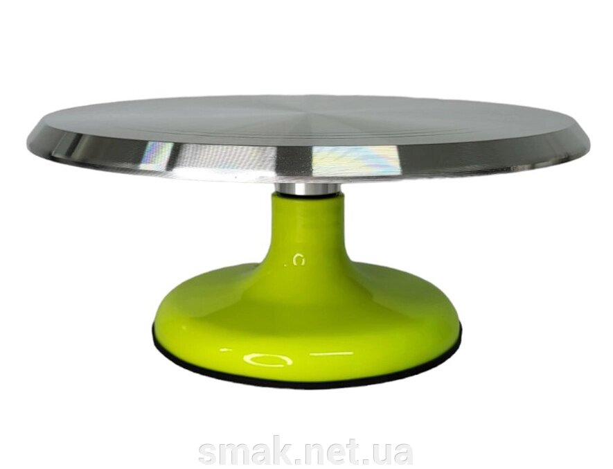 Стійка для торта металева Салатова, що обертається (має деякі дефекти) від компанії Інтернет магазин "СМАК" - фото 1
