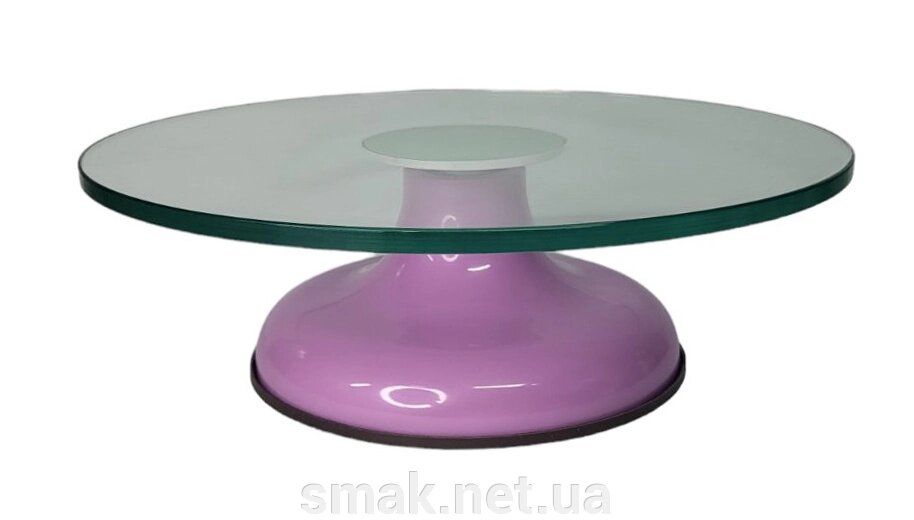Стійка для торта обертається скляна Фіолетова від компанії Інтернет магазин "СМАК" - фото 1