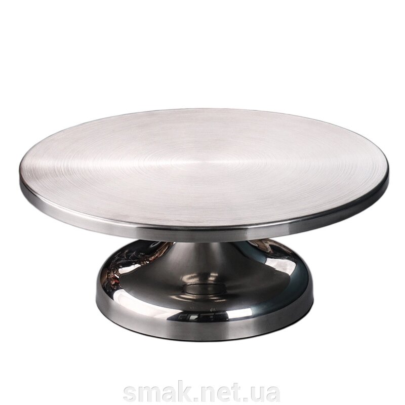 Стійка для торта, що обертається Метал важка (3 кг, d=30 см) від компанії Інтернет магазин "СМАК" - фото 1