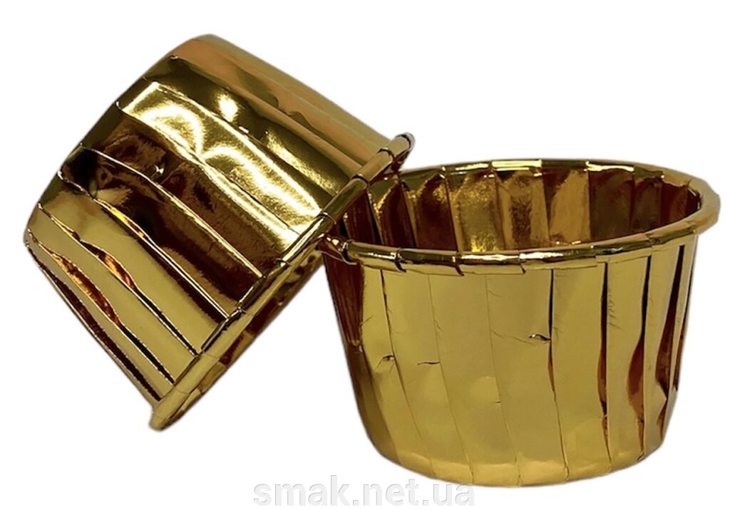 Тарталетки для кексів металізовані Золото, 25 шт. від компанії Інтернет магазин "СМАК" - фото 1