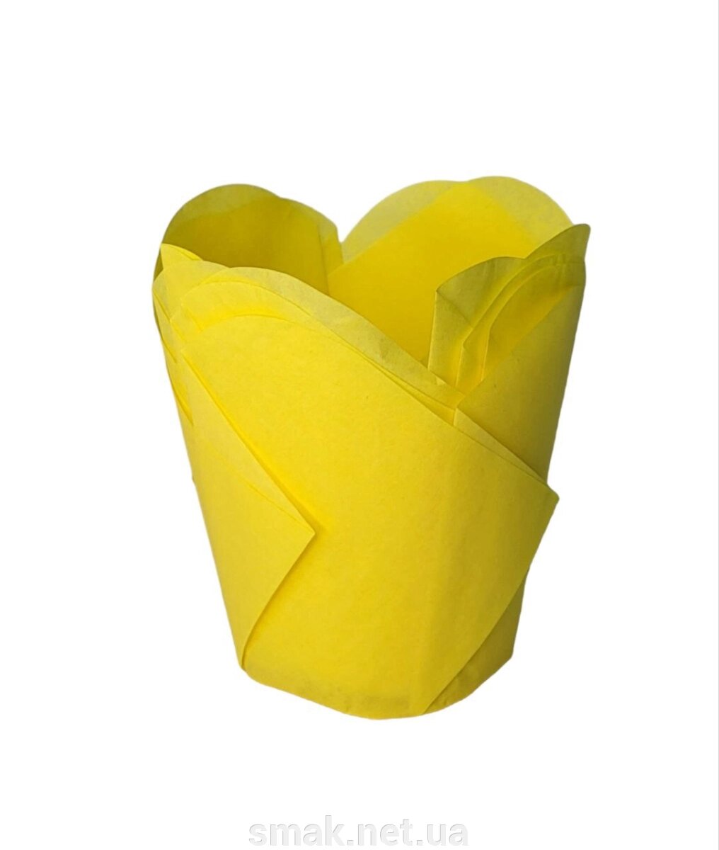 Тарталетки ( капсули ) паперові для кексів, капкейк Жовті Лілія від компанії Інтернет магазин "СМАК" - фото 1