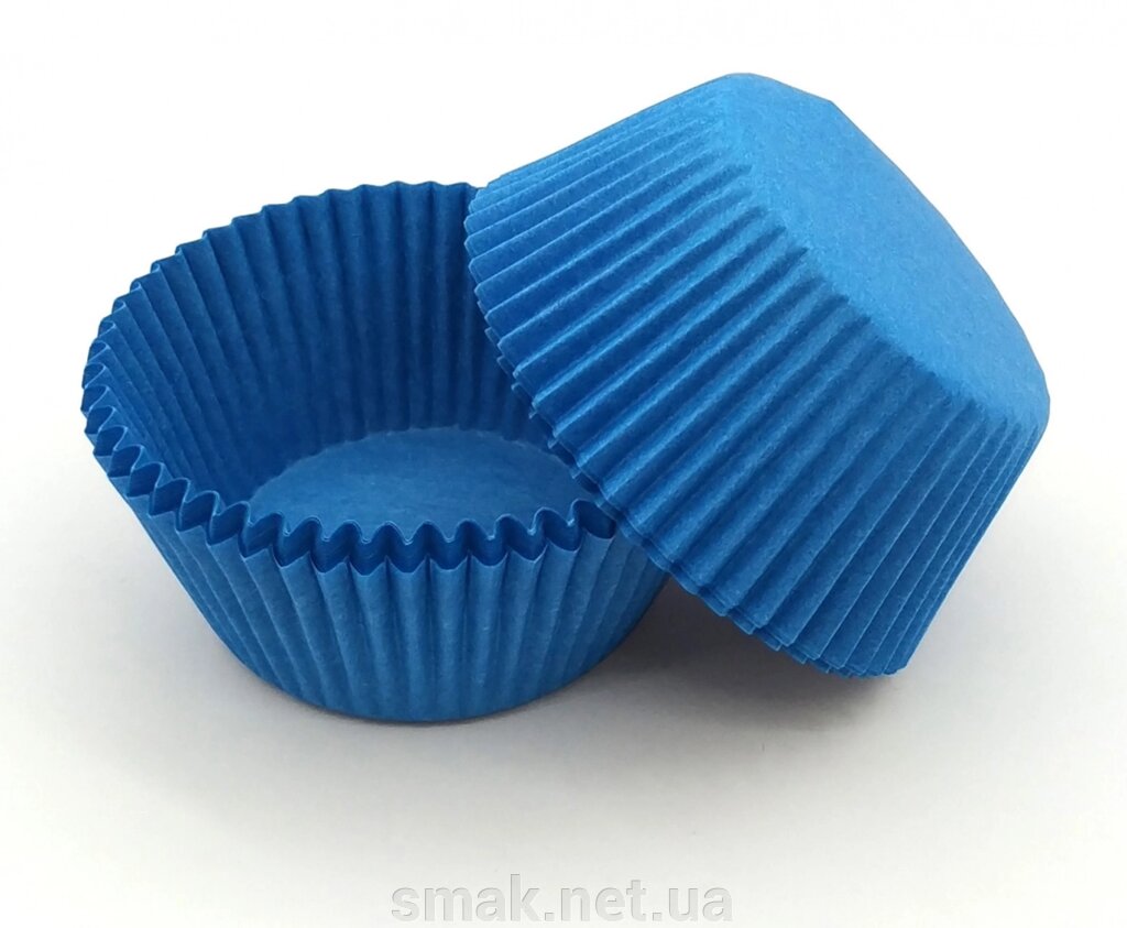 Тарталетки (капсули) паперові для кексів, капкейков 5030 см Сині від компанії Інтернет магазин "СМАК" - фото 1