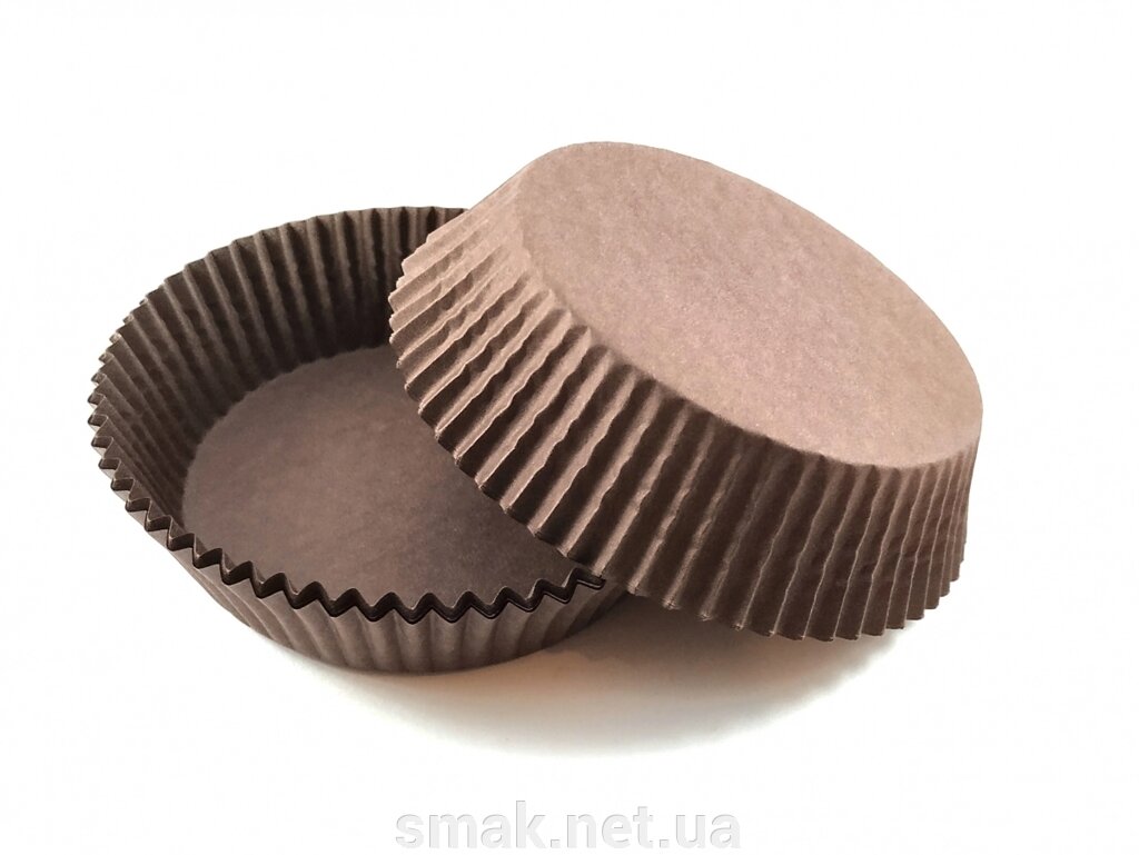 Тарталетки (капсули) паперові для кексів, капкейков коричневі 8025 мм від компанії Інтернет магазин "СМАК" - фото 1