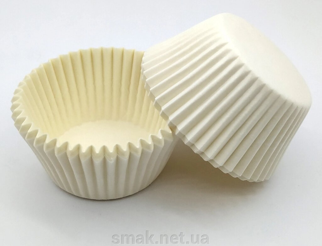 Тарталетки (капсулы) бумажные для кексов, капкейков Белые 4530 мм ##от компании## Интернет магазин "СМАК" - ##фото## 1