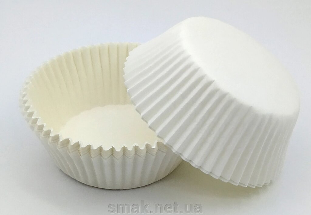Тарталетки (капсулы) бумажные для кексов, капкейков Белые 5025 мм ##от компании## Интернет магазин "СМАК" - ##фото## 1