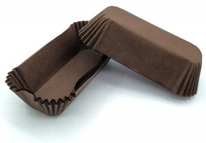 Тарталетки (капсули) паперові для кексів, капкейков Коричневі 1003530 мм