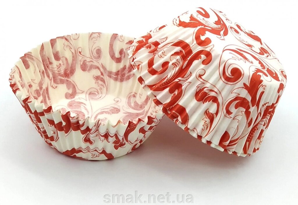 Тарталетки паперові для кексів Завиток червоний від компанії Інтернет магазин "СМАК" - фото 1