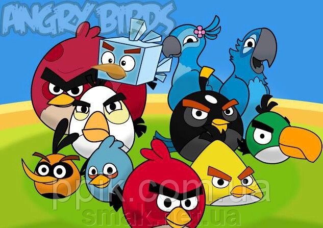 Вафельна картинка Angry Birds / Злі пташки 2 від компанії Інтернет магазин "СМАК" - фото 1