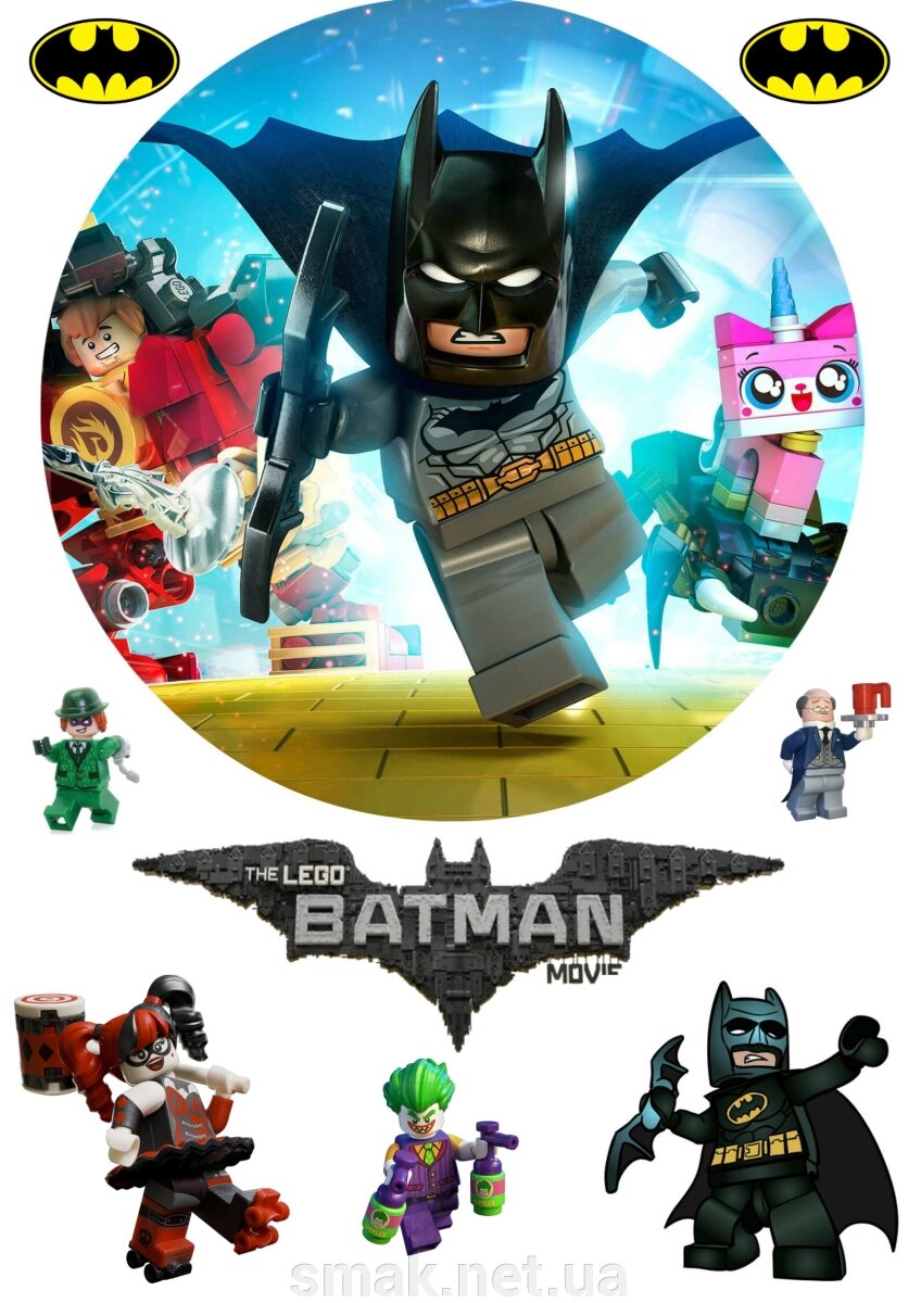 Вафельна картинка Бетмен 2 від компанії Інтернет магазин "СМАК" - фото 1