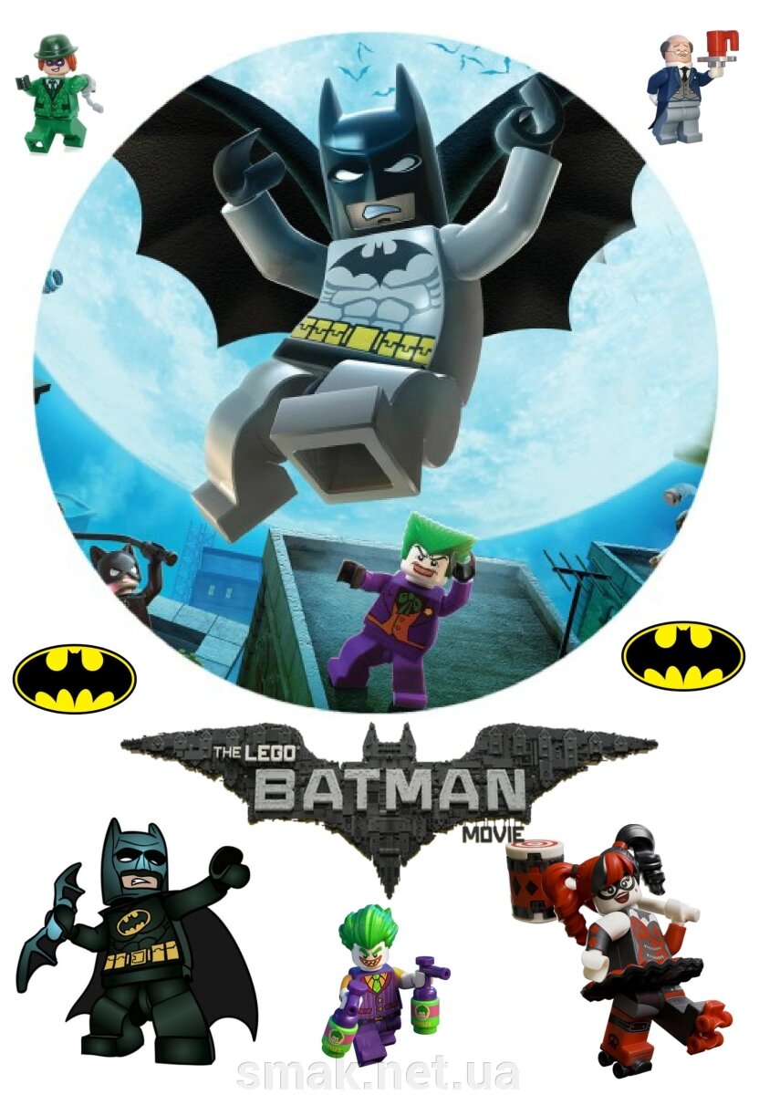 Вафельна картинка Бетмен 3 від компанії Інтернет магазин "СМАК" - фото 1