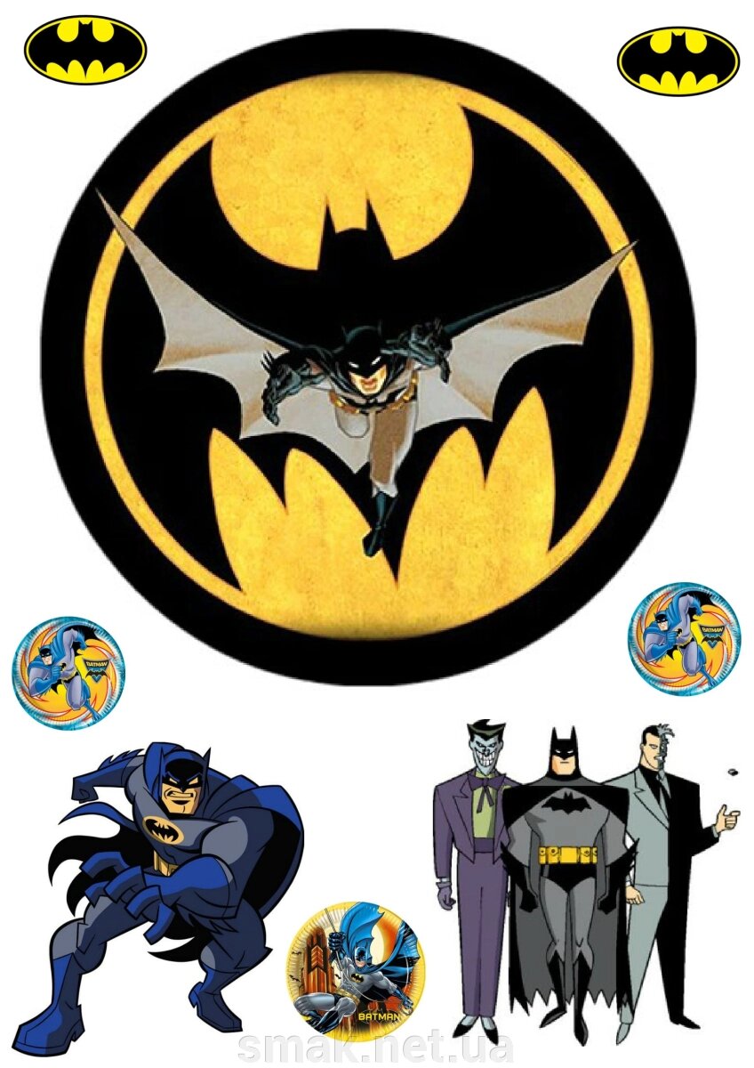 Вафельна картинка Бетмен 4 від компанії Інтернет магазин "СМАК" - фото 1