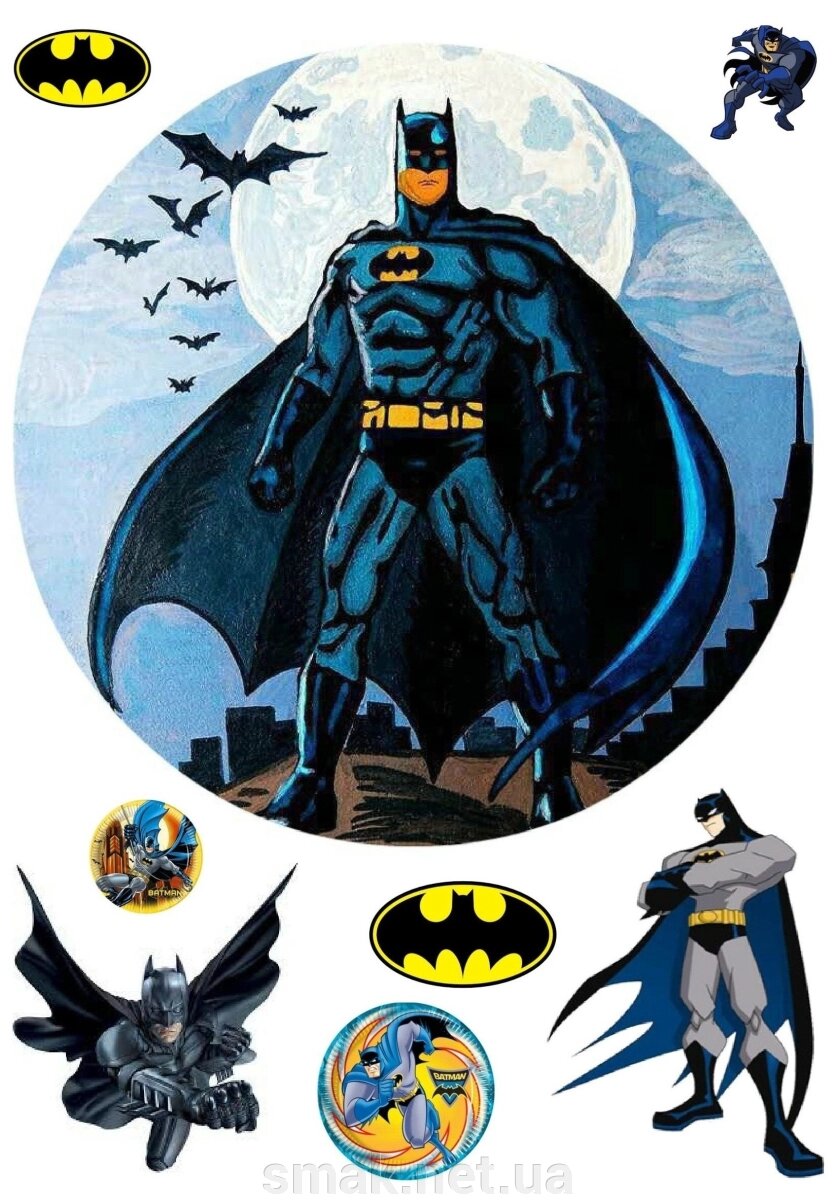 Вафельна картинка Бетмен 5 від компанії Інтернет магазин "СМАК" - фото 1