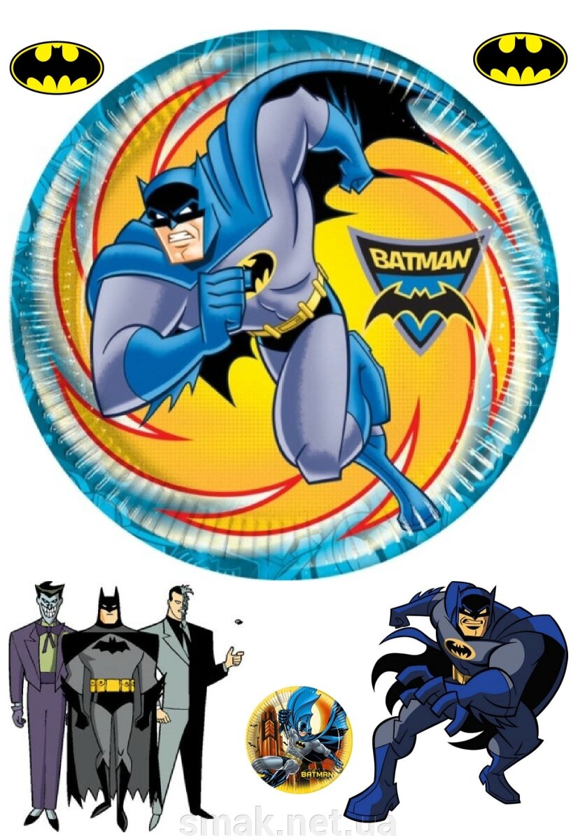 Вафельна картинка Бетмен 6 від компанії Інтернет магазин "СМАК" - фото 1