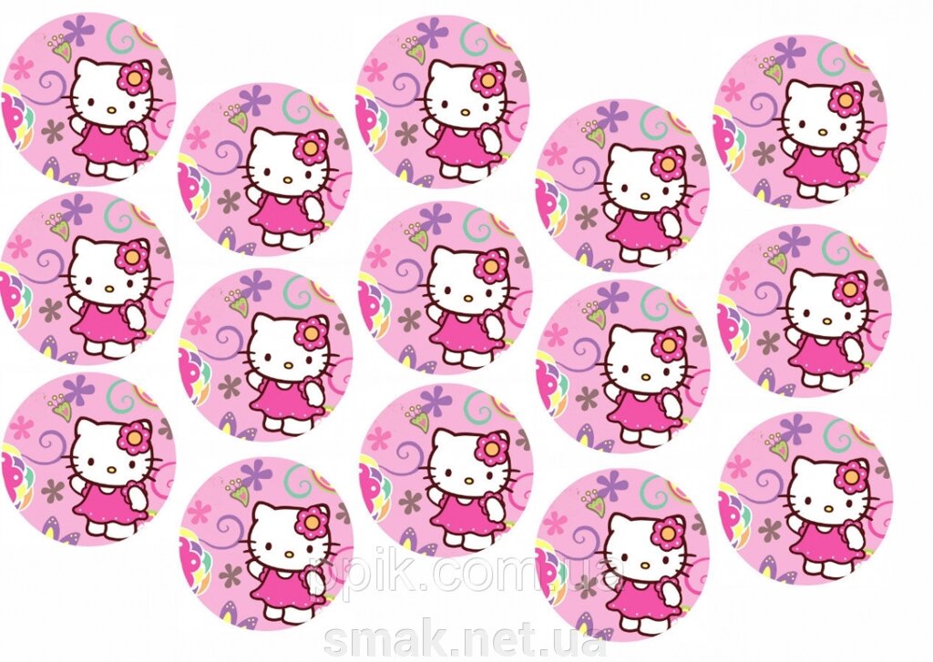 Вафельна картинка Hello Kitty / Хелло Кітті 3 від компанії Інтернет магазин "СМАК" - фото 1