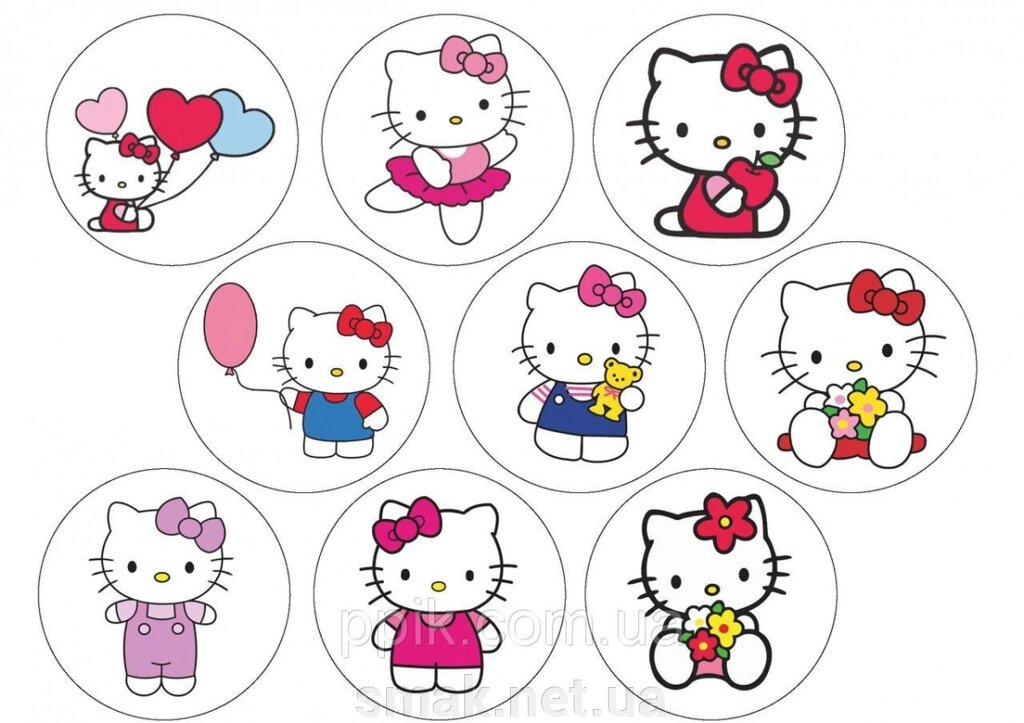 Вафельна картинка Hello Kitty / Хелло Кітті 5 від компанії Інтернет магазин "СМАК" - фото 1