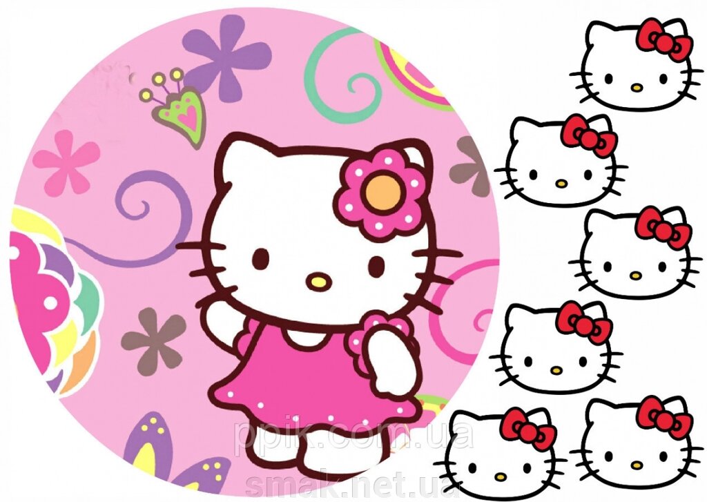 Вафельна картинка Hello Kitty / Хелло китти від компанії Інтернет магазин "СМАК" - фото 1