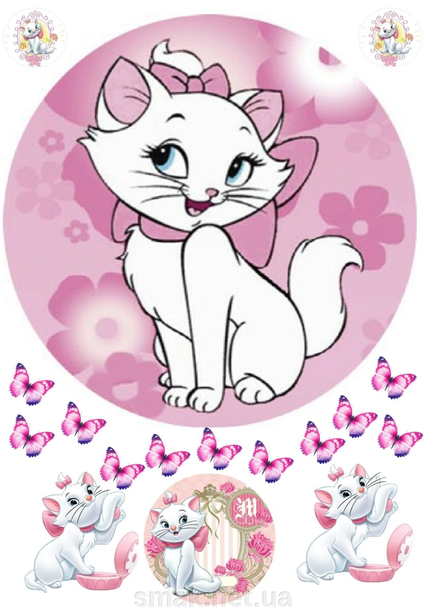 Вафельна картинка Кішечка Марі 2 від компанії Інтернет магазин "СМАК" - фото 1