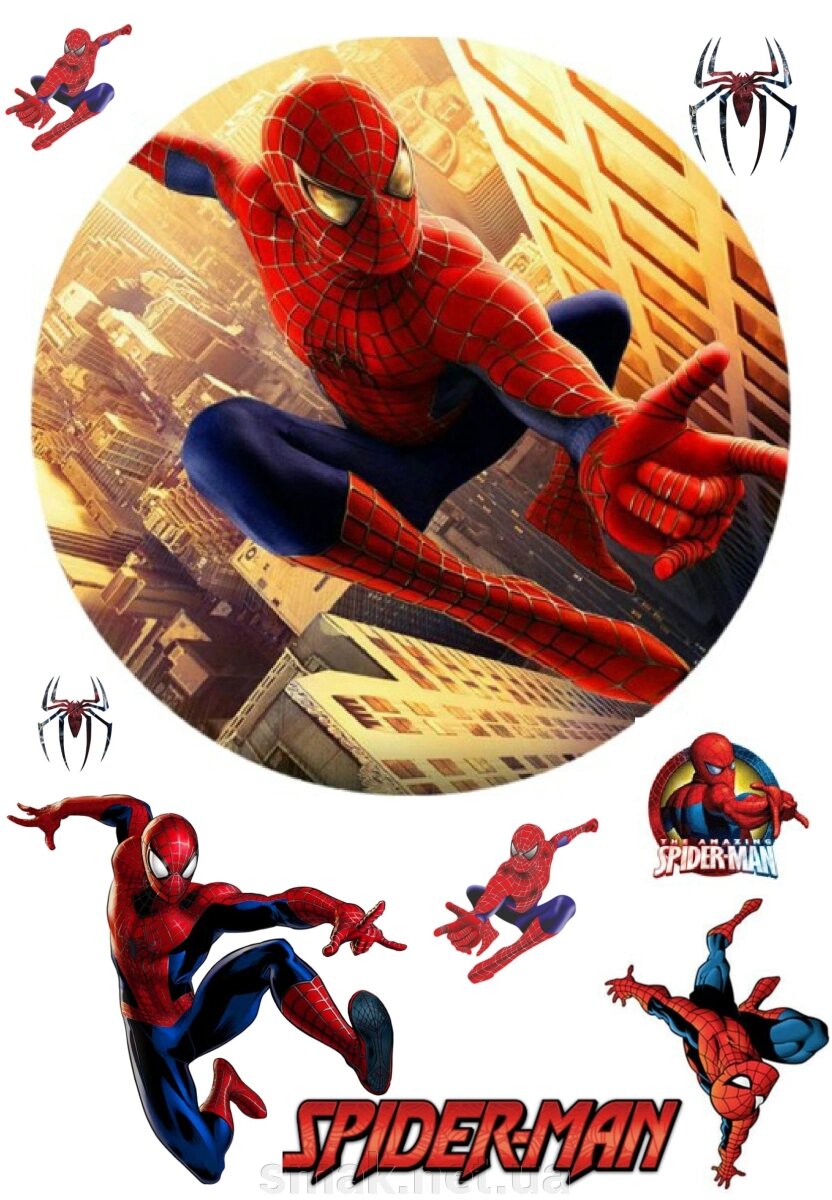 Вафельна картинка Людина-павук 1 від компанії Інтернет магазин "СМАК" - фото 1