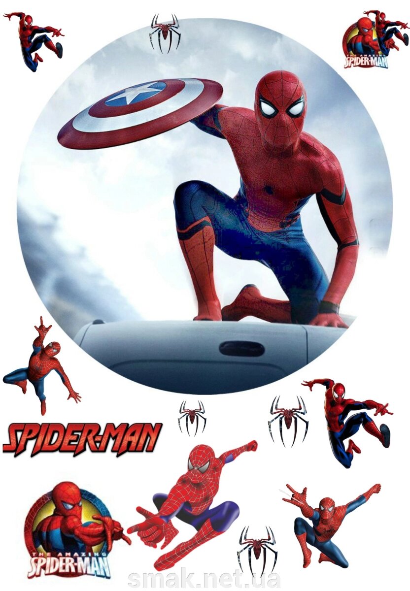 Вафельна картинка Людина-павук 4 від компанії Інтернет магазин "СМАК" - фото 1