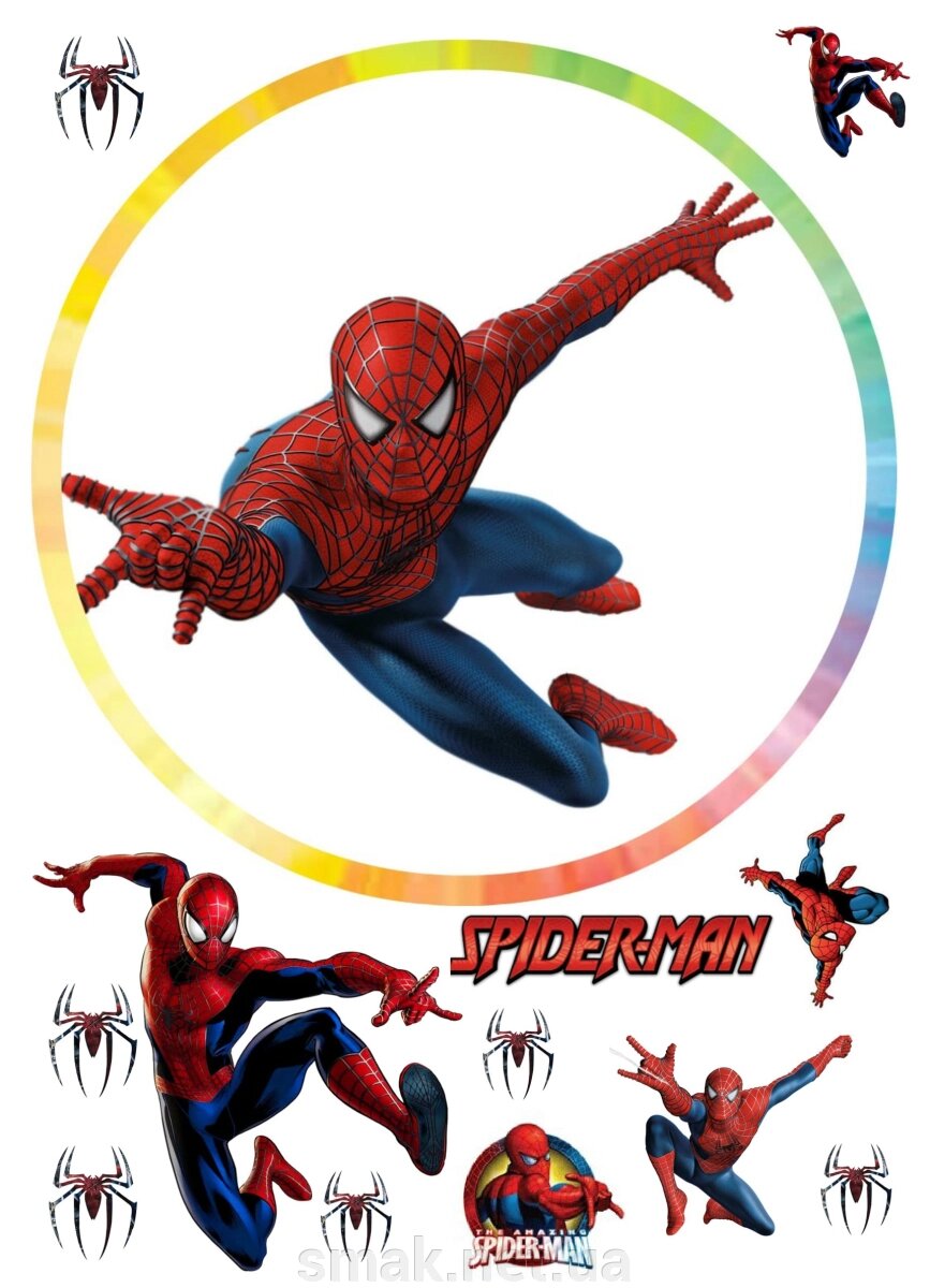 Вафельна картинка Людина-павук 5 від компанії Інтернет магазин "СМАК" - фото 1