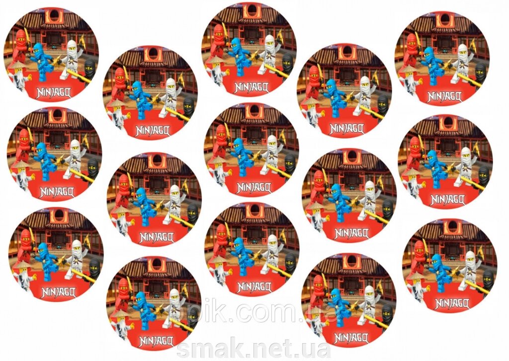 Вафельна картинка Ніндзяго 2 від компанії Інтернет магазин "СМАК" - фото 1