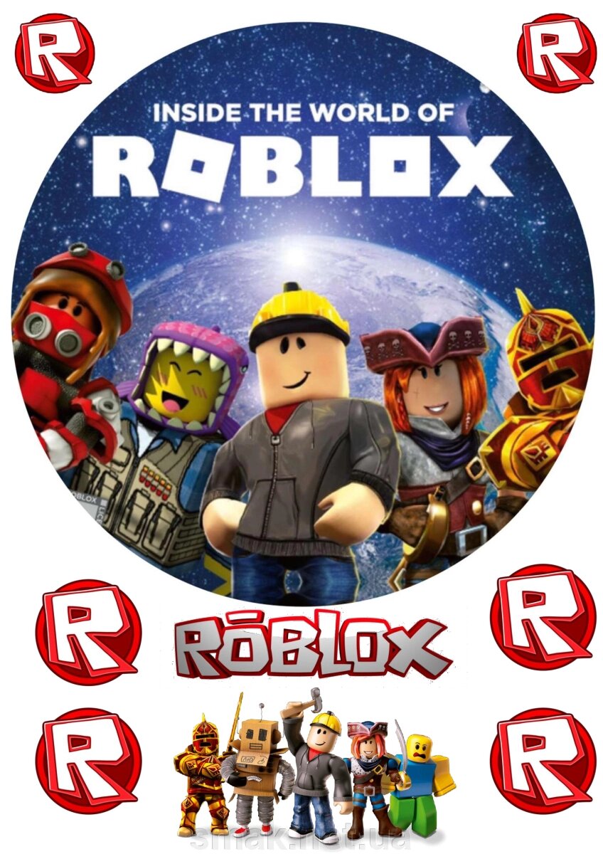 Вафельна картинка Roblox 3 від компанії Інтернет магазин "СМАК" - фото 1