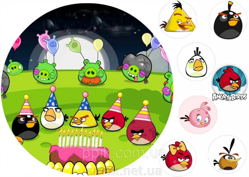 Вафельная картинка Angry Birds/Злые птички 6 ##от компании## Интернет магазин "СМАК" - ##фото## 1
