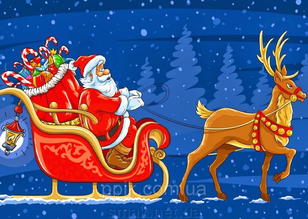 Вафельная картинка Дед Мороз 4 ##от компании## Интернет магазин "СМАК" - ##фото## 1
