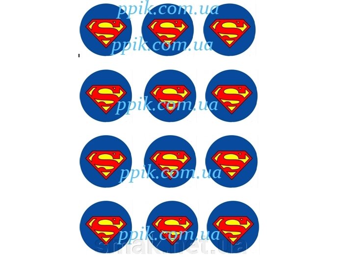 Вафельная картинка Супермен ##от компании## Интернет магазин "СМАК" - ##фото## 1