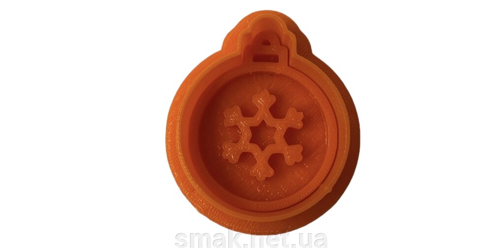 Вирубка Новорічна іграшка куля зі штампом від компанії Інтернет магазин "СМАК" - фото 1