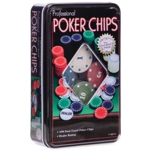 Набор для игры в покер в металлической коробке SP-Sport IG-1102110 100 фишек Код IG-1102110