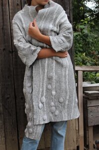 Легке літнє текстильне пальтечко "Бульбашки" двостороннє