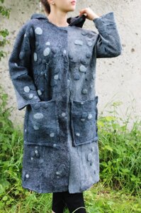 Текстильне пальто з капюшоном "Orio"