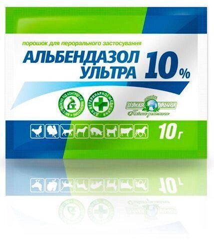 Альбендазол ультра 10% порошок 10 г O. L.KAR. від компанії ZooVet - Інтернет зоомагазин самих низьких цін - фото 1