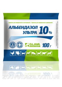 Альбендазол ультра 10% порошок упаковка 100 г O. L. KAR.