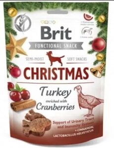 Brit Care Dog Functional Snack Різдвяні ласощі для собак Індичка та журавлина 150