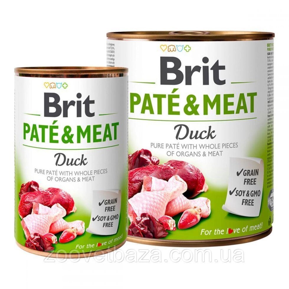 Brit Pete & Meat Duck Консерви для собак з качкою / 400 гр від компанії ZooVet - Інтернет зоомагазин самих низьких цін - фото 1