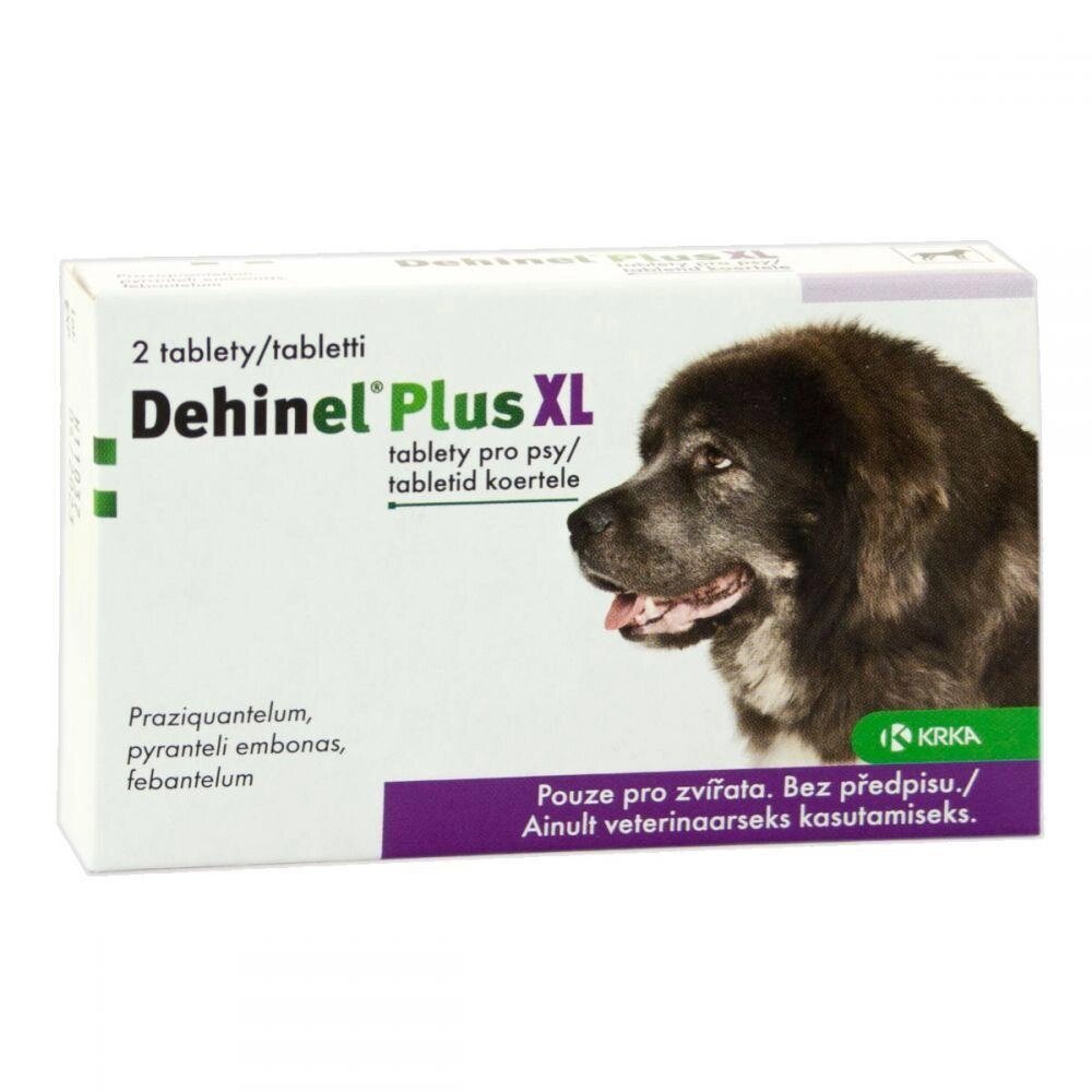 Dehinel Plus XL (Дехінел Плюс XL) від гельмінтів для великих собак №2 в таблетках, KRKA від компанії ZooVet - Інтернет зоомагазин самих низьких цін - фото 1