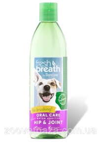 Добавка в воду TropiСlean "Hip&Joint" для зміцнення зубів + здорові суглоби для собак і котів, 475 мл (з глю